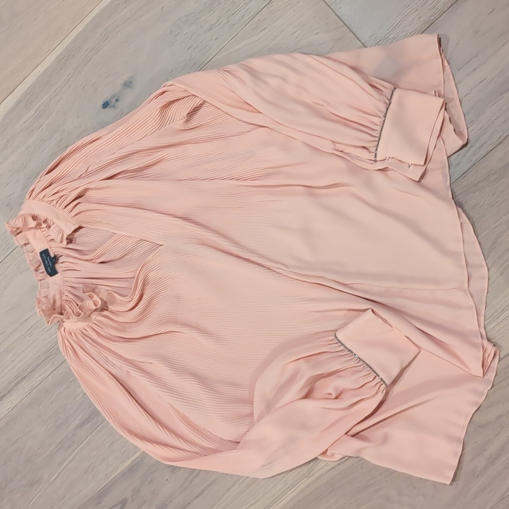 Pleated Blouse peach color